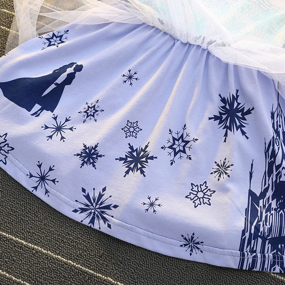 WIBACKER 1-6T Toddler Kid Baby Girls Fancy Party Puff Sleeve Princess Dress Cosplay Costume Dress Up