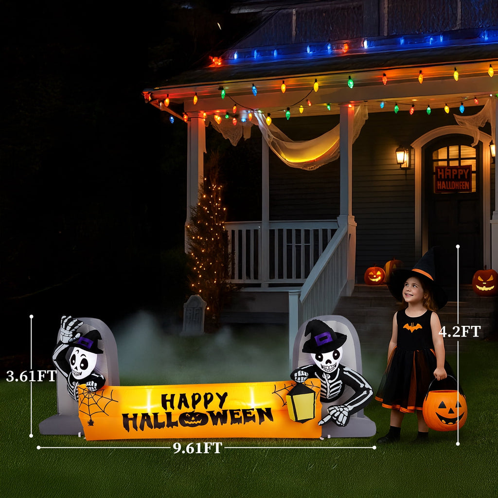 Zimtown 10 FT Halloween Inflatables Ghost Tombs Decor Outdoor Halloween Decoration