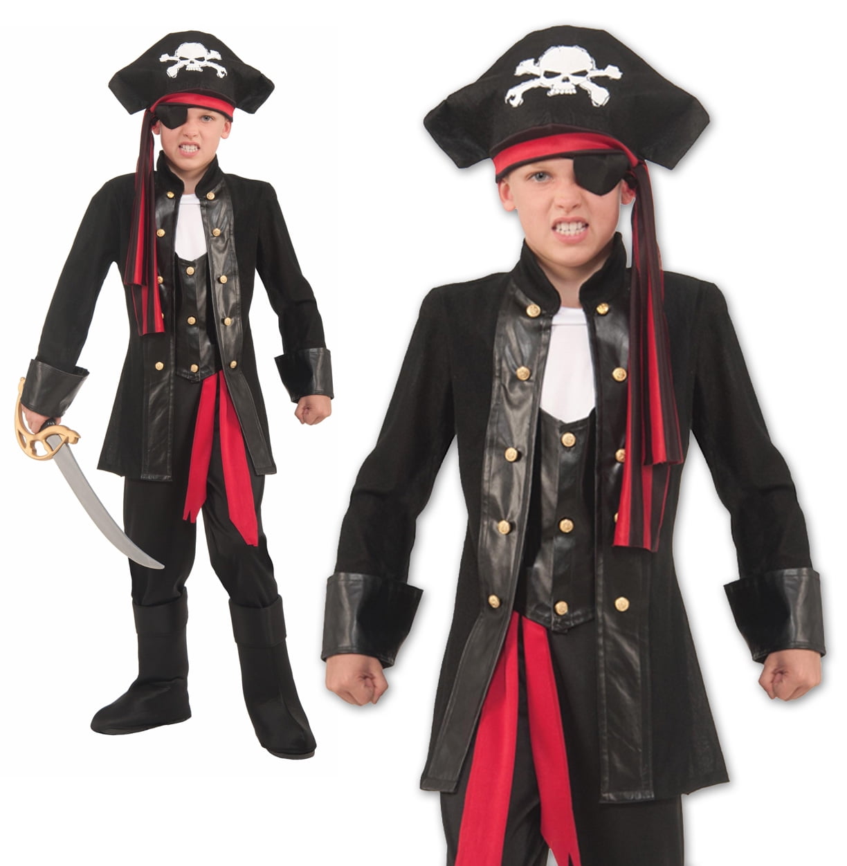 Rubies Seven Seas Pirate Costume for Kids, Boys Medium