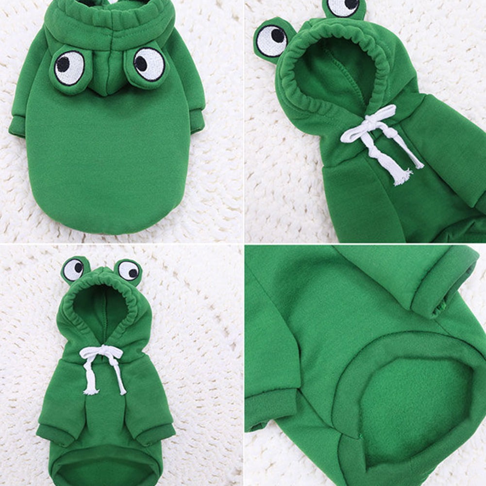 Winter Warm Plush Dog Hoodie, Heart‑Shaped Pet Cosplay Outfit for Small Dogs