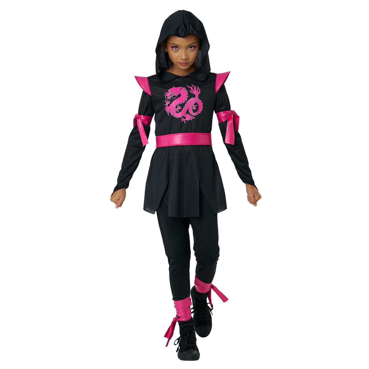 Dragon Ninja, Pink, Halloween Costume for Children, Girls' Size L (10/12), by Way to Celebrate