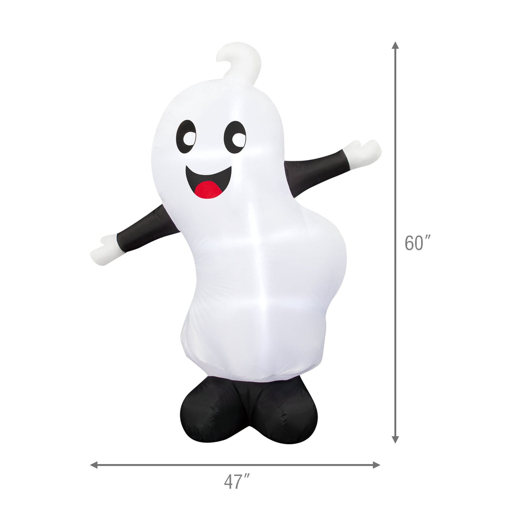 Animated Twerking Ghost Airblown Yard Inflatable, Black and White, 5', Halloween by Way To Celebrate