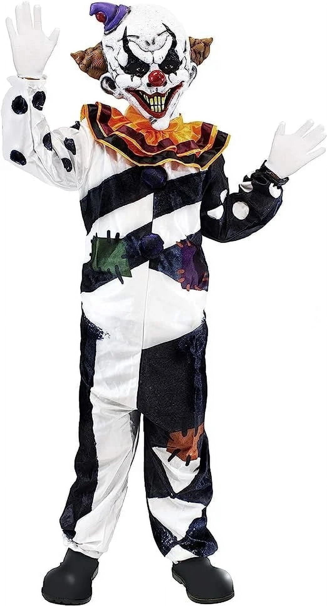Joyfy Scary Clown Costume for Men Adult Halloween Costumes Killer Clown Halloween Outfit Set Fancy Dress Cosplay