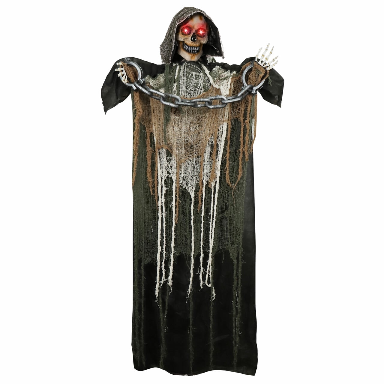 Joyfy 7.8 Ft(93.6 in) Halloween Grim Reaper Decorations Outdoor, Rotatable Flying Scream Scarecrow Skeleton Ghosts Decor for Graveyard Haunted House Props, Garden, Porch, Yard Lawn
