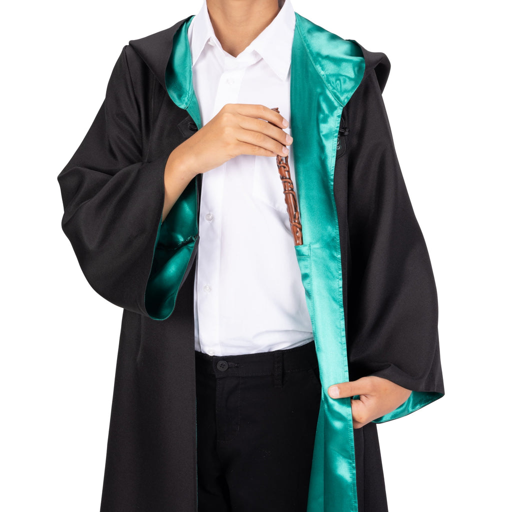 Harry Potter Boys or Girls Premium Hogwarts Slytherin Cosplay Robe, Size L/XL