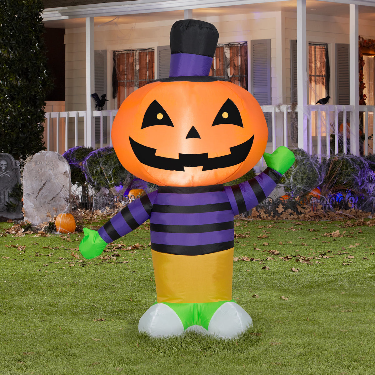 48 Inch Crawling Jack o' Lantern Monster for Halloween by Airblown Inflatables