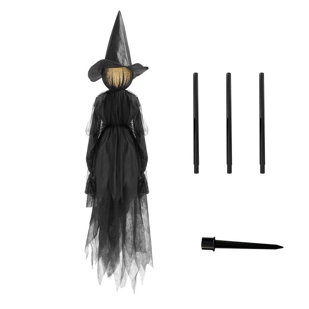 3PCS Halloween Holding Hands Screaming Witches Sound Decorations,Large Light Up Holding Hands Screaming Witches Decor for Home Outside Yard Lawn Garden Party Decoraciones
