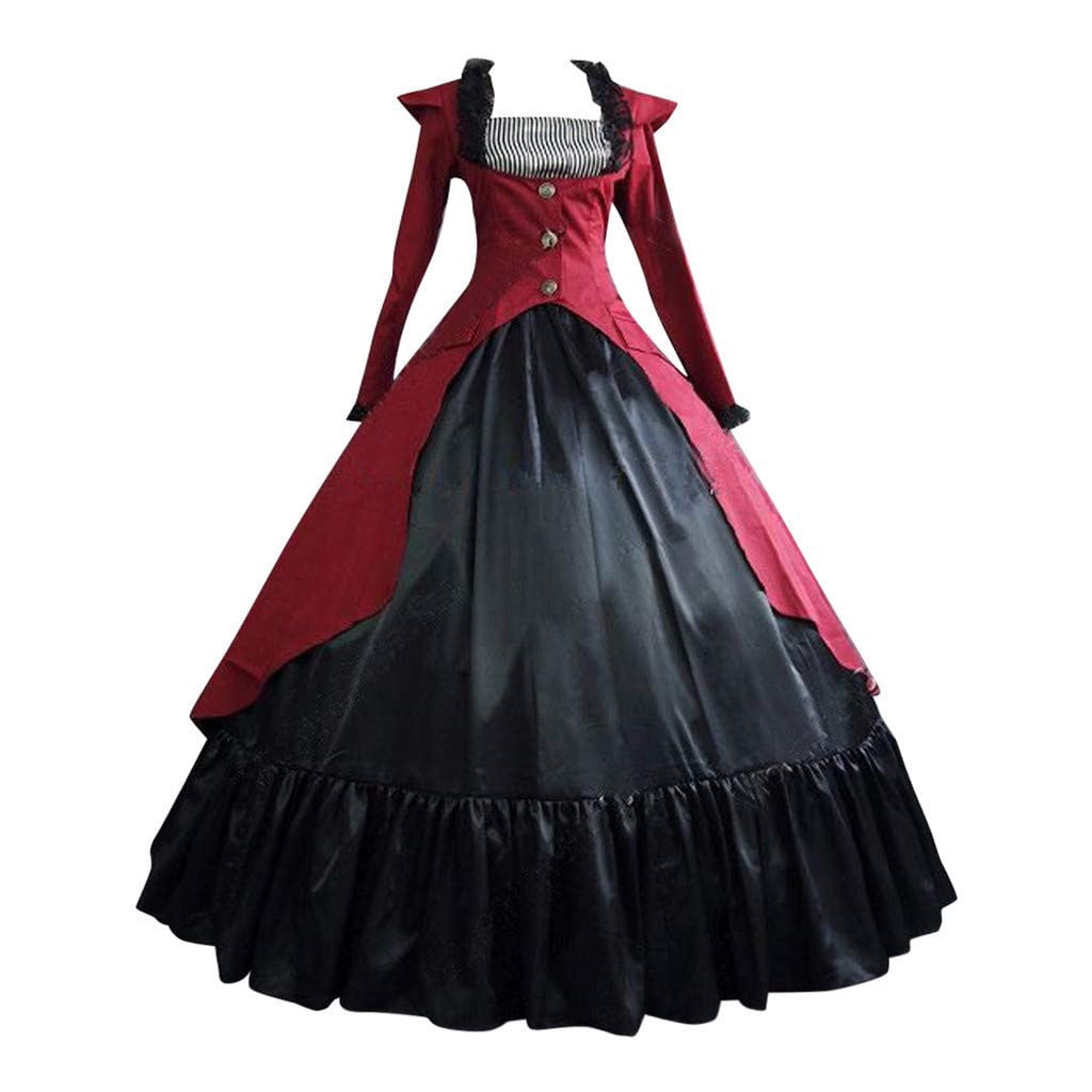 UPPADA Plus Size Victorian Dress for Women Lace Up Flare Sleeve Ball Gown with Corset Evening Party Maxi Gowns Vintage Cocktail Dress Wedding Dresses Early
