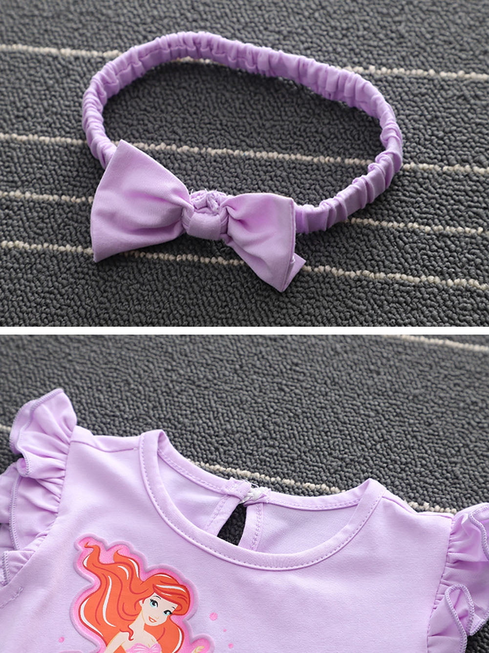 WIBACKER Infant Baby Girls Princess Romper Costume Onesie Fancy Dress Bodysuit with Headband Halloween Birthday Dresses