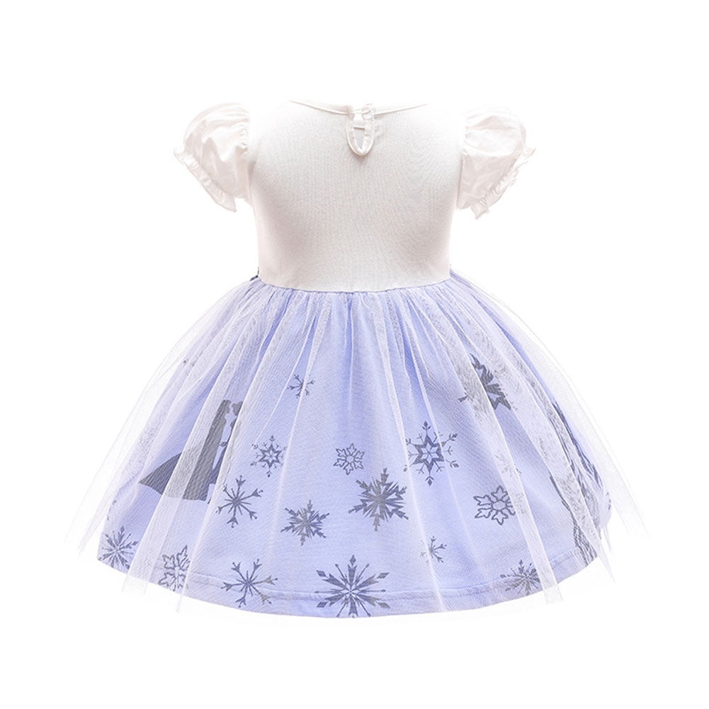 WIBACKER 1-6T Toddler Kid Baby Girls Fancy Party Puff Sleeve Princess Dress Cosplay Costume Dress Up