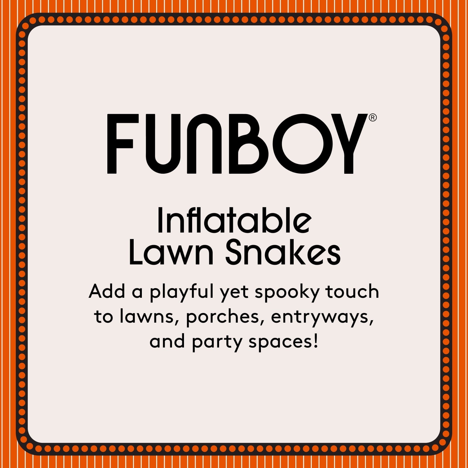 FUNBOY Inflatable Halloween Lawn Snakes 3-Pack, Outdoor Decor with Bonus Ghost