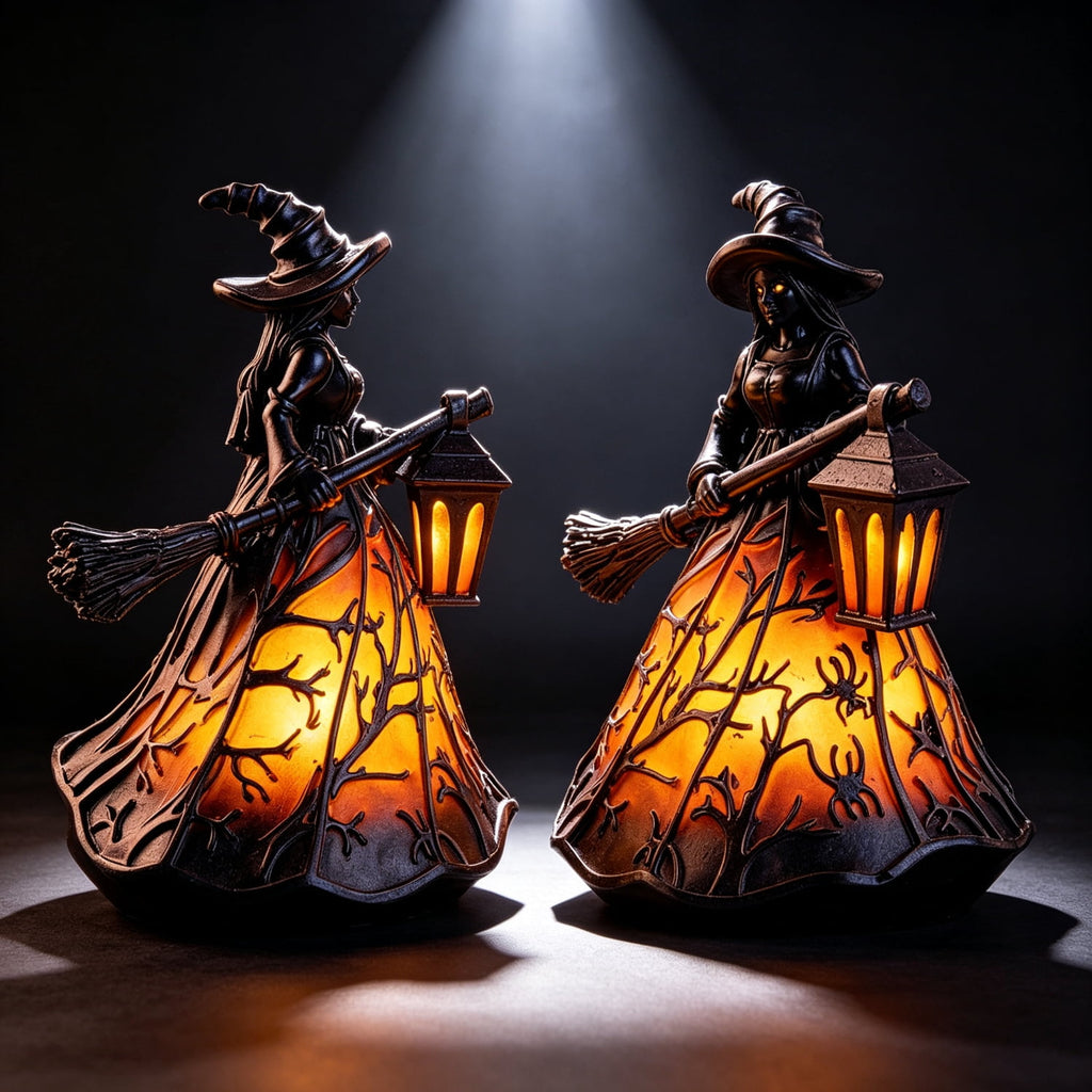 Clearance Gothic LED Lamp – Raven's Moonlight Mysterious Crow on Orb Sculpture, 3D Hollow Lantern Decorative Lamp for Gothic Collectors, Halloween Enthusiasts Best Halloween Gifts