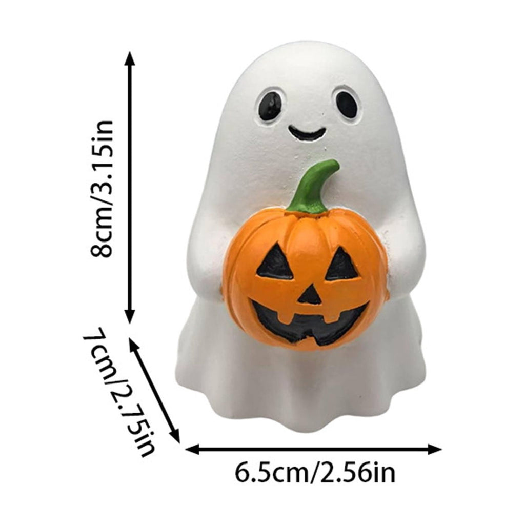 Halloween Decorations, Ghost Resin Crafts Ornaments, Alloween Decoration for Porch Yard Patio Indoor Decor Fall Autumn Home Shelf Mantel Ornament