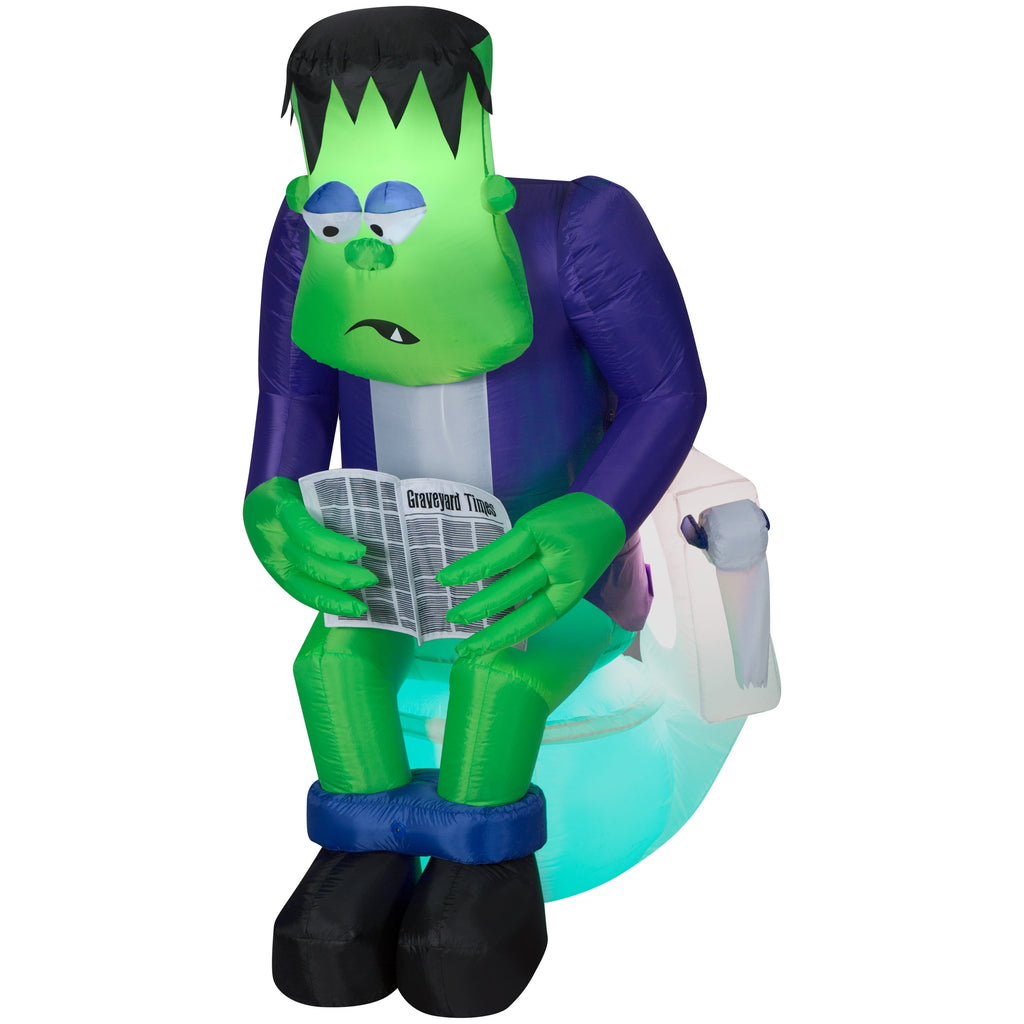 6 ft. Halloween Inflatable Surprise Monster Toilet Scene with Sound and Sensor by Gemmy Industries