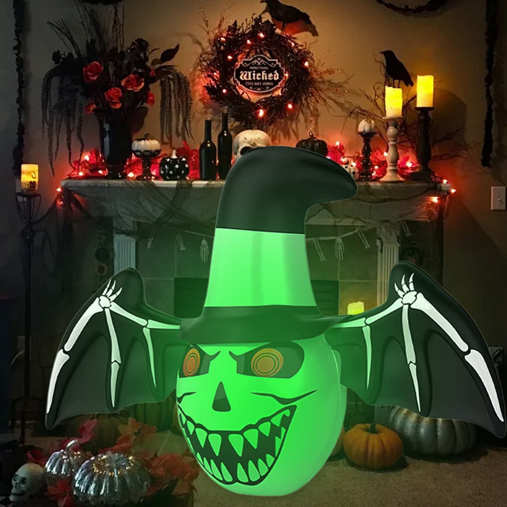 HOARBOEG Halloween Inflatable LED Pumpkin Ball, Color Changing Remote Control Light Up Decor for Yard, Party, Indoor & Outdoor, 39in Spooky Inflatable Decorations Lights, PVC Blow Up Halloween Decor