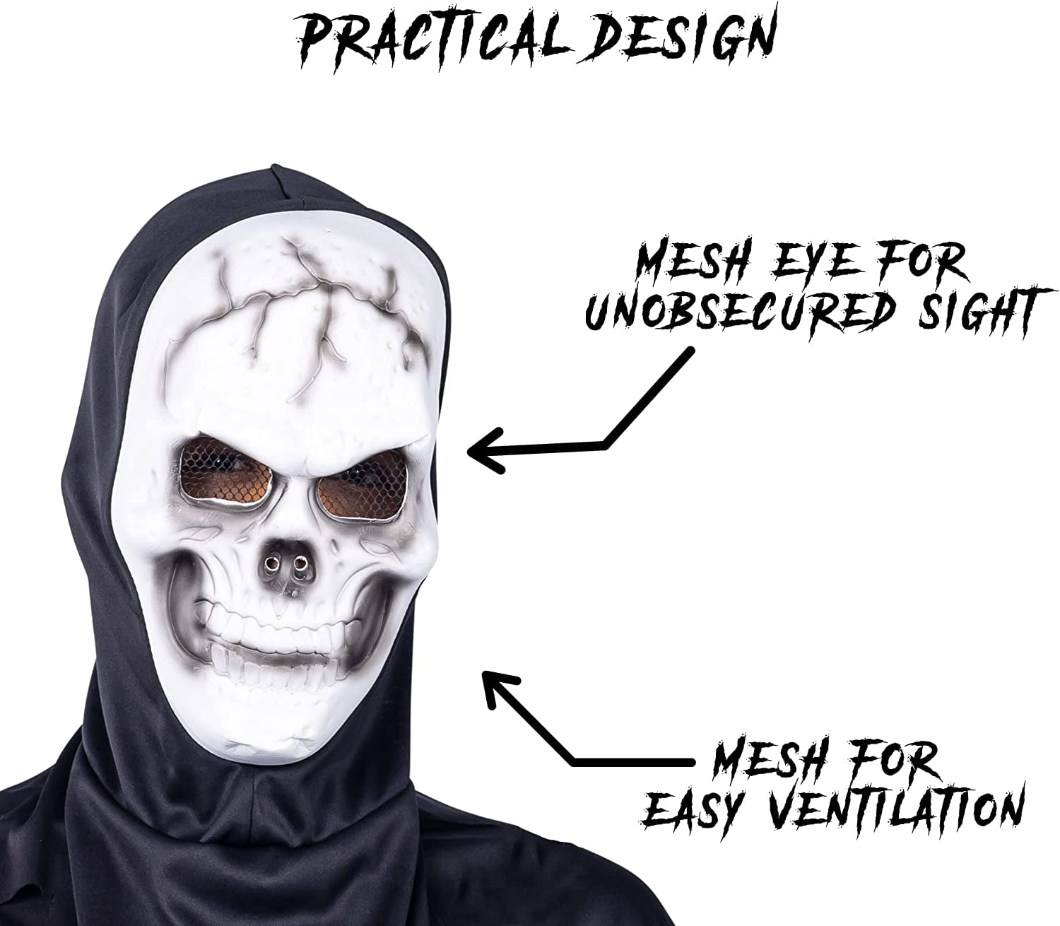 Dress-Up-America Grim Reaper Costume - Halloween Reaper Costume Set for Men - Adults Death Costume