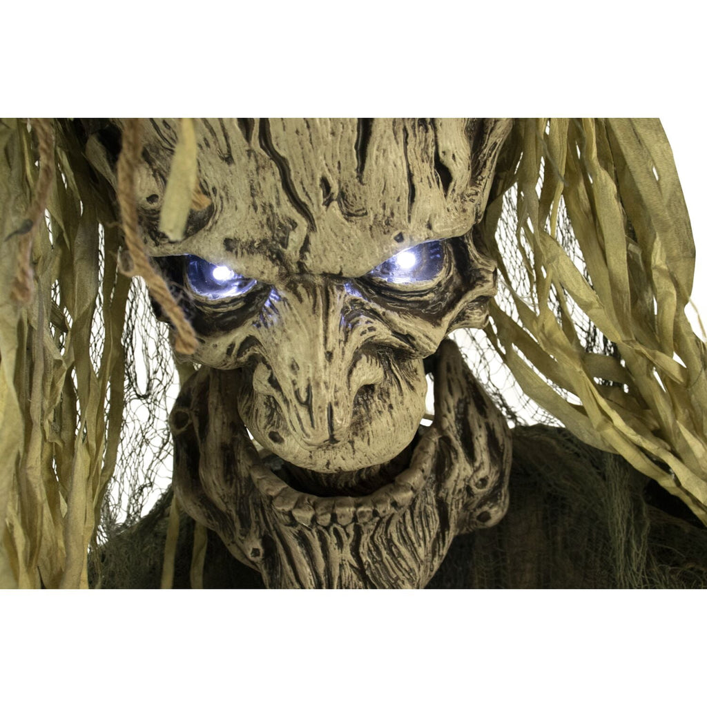 Haunted Hill Farm Life-Size Animatronic Tree Man, 75" Indoor/Outdoor Halloween Decoration, MultiColor