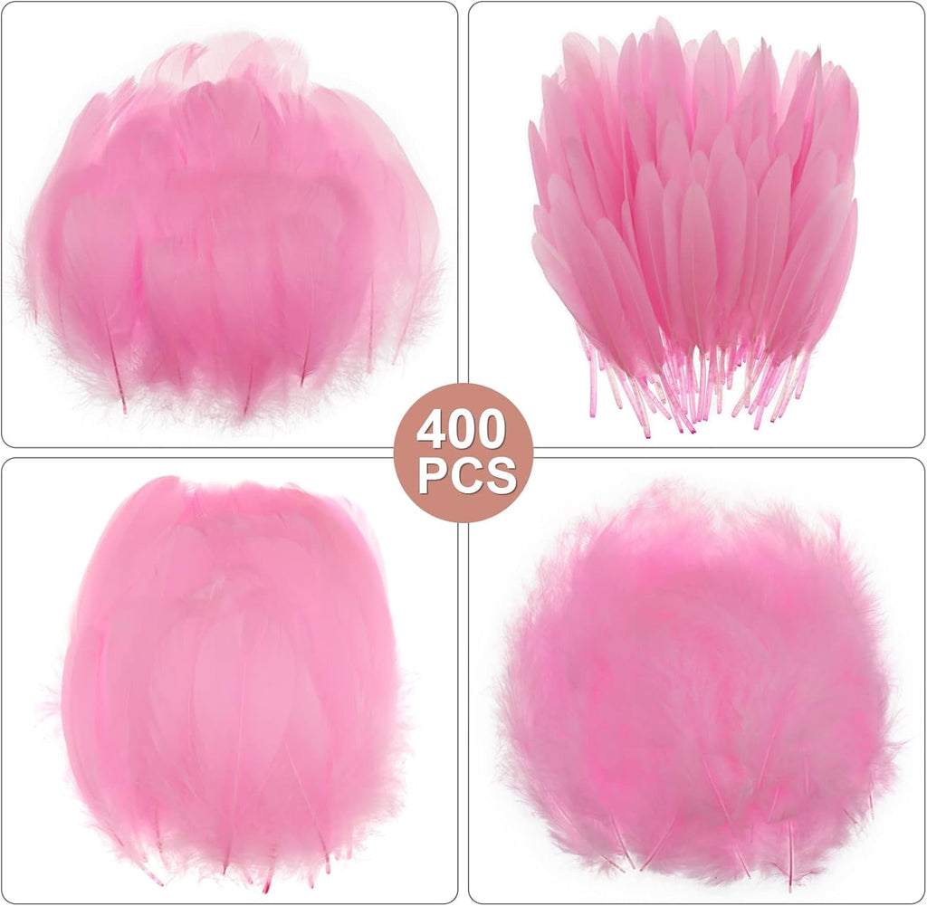 600PCS Red Feathers, 3-4.7 inch Feathers Bulk for DIY Crafts Wedding Halloween Costume Party Decorations Dream Catcher Supplies