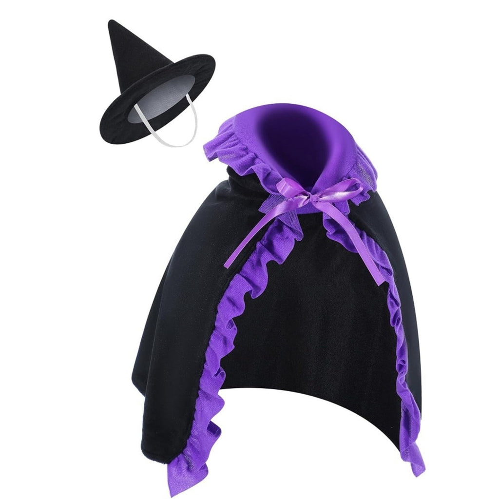 Bat Witch Hat Spiderweb Halloween Goose Clothes Fit 17/23In Cement Plastic Lawn Goose, Stylish Full Set for Outdoor Yard Patio Garden Seasonal Halloween Home Ornamental Arrangement