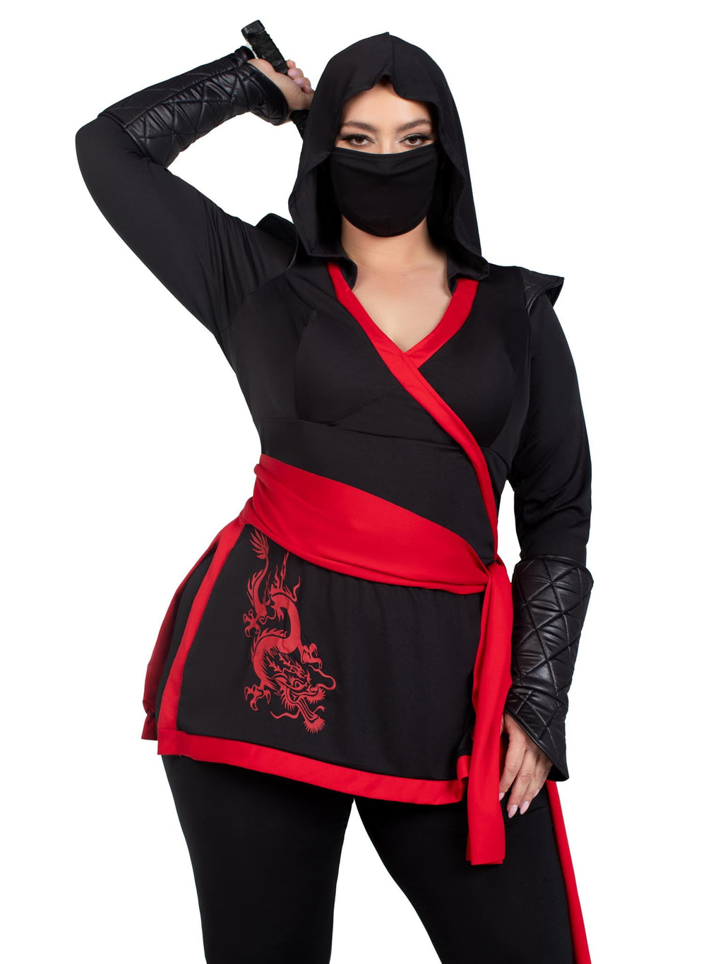 Leg Avenue Women's Plus Size Black Ninja Assassin Costume