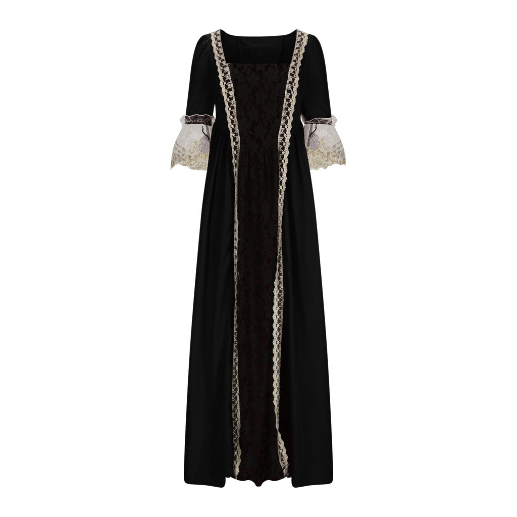 UPPADA Plus Size Victorian Dress for Women Lace Up Flare Sleeve Ball Gown with Corset Evening Party Maxi Gowns Vintage Cocktail Dress Wedding Dresses Early