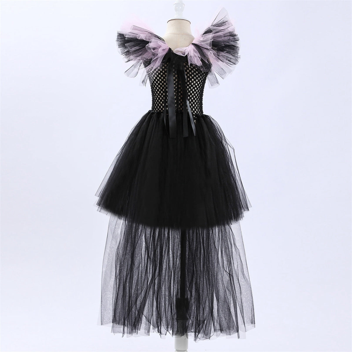 HNMKIU Halloween for Girls Toddler Kids Baby Girls Magnificent Witch Halloween Black Gown Fancy Dress Up Cosplay Party Tutu Dress Dresses E - 18-24 Months