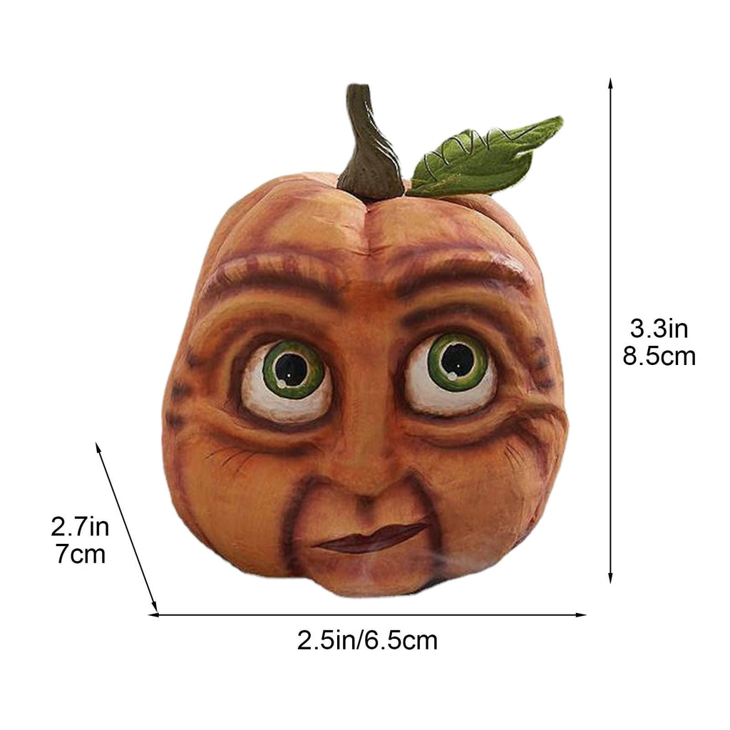 qILAKOG Resin Pumpkin Expression Decoration, Halloween Courtyard Pumpkin Face, Halloween Party Pumpkin Face Venue Decoration Props