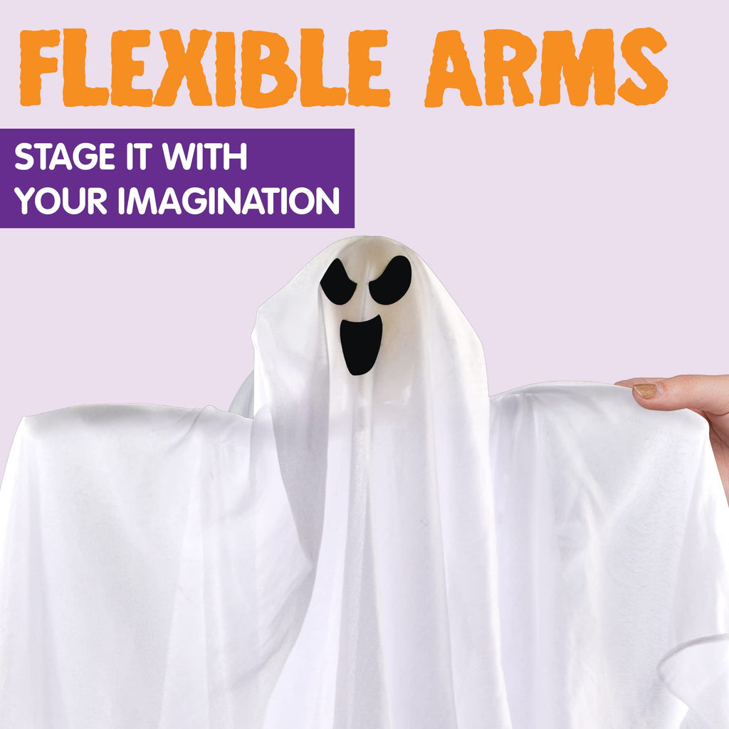 Joyfy 3 Pack Halloween Hanging Ghosts Decorations,27.5" Cute Scary Flying Ghosts Outdoor Hanging Halloween Decorations Yard Decorations