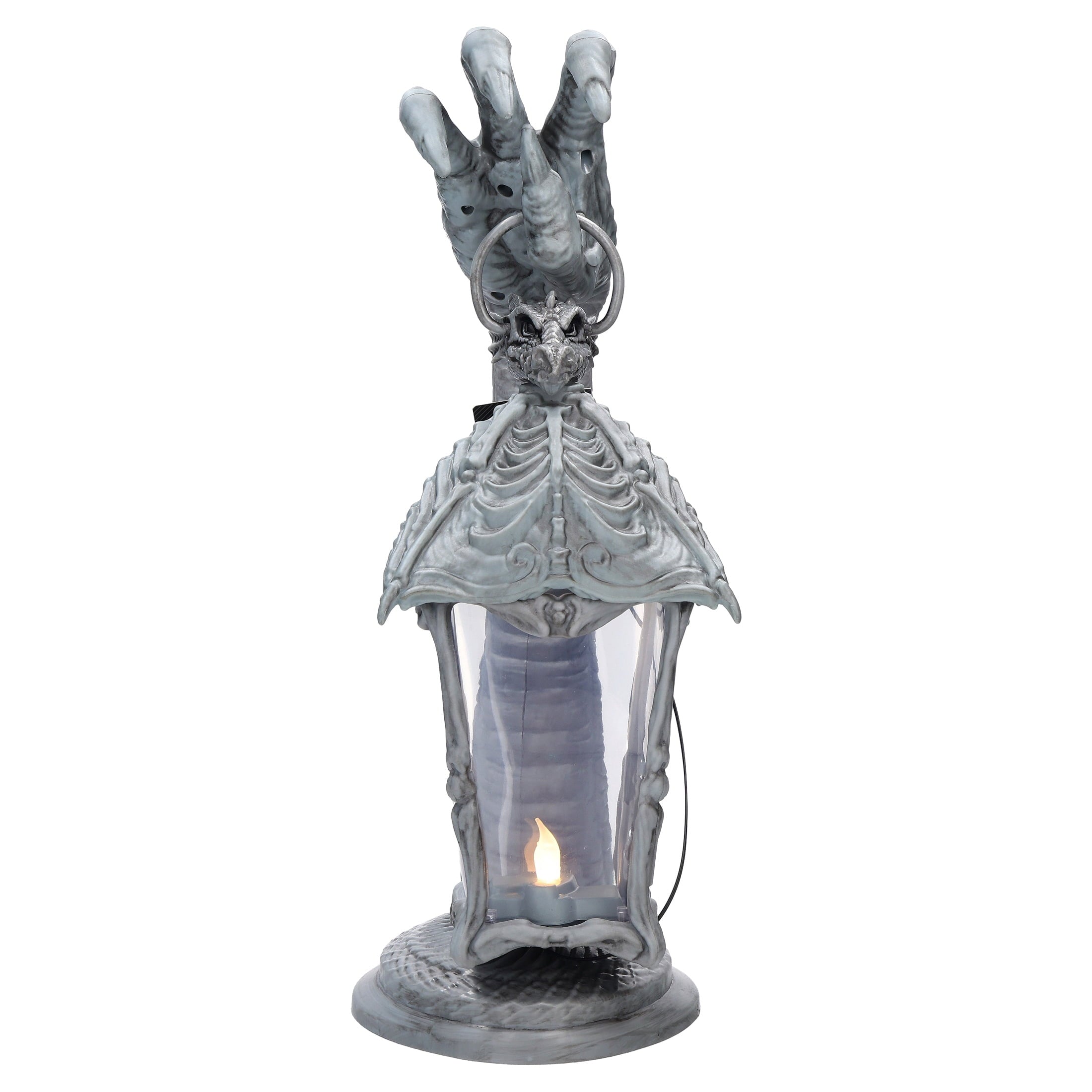 Light-Up Dragon Lantern Decoration, Gray, 16.75", Halloween by Way To Celebrate