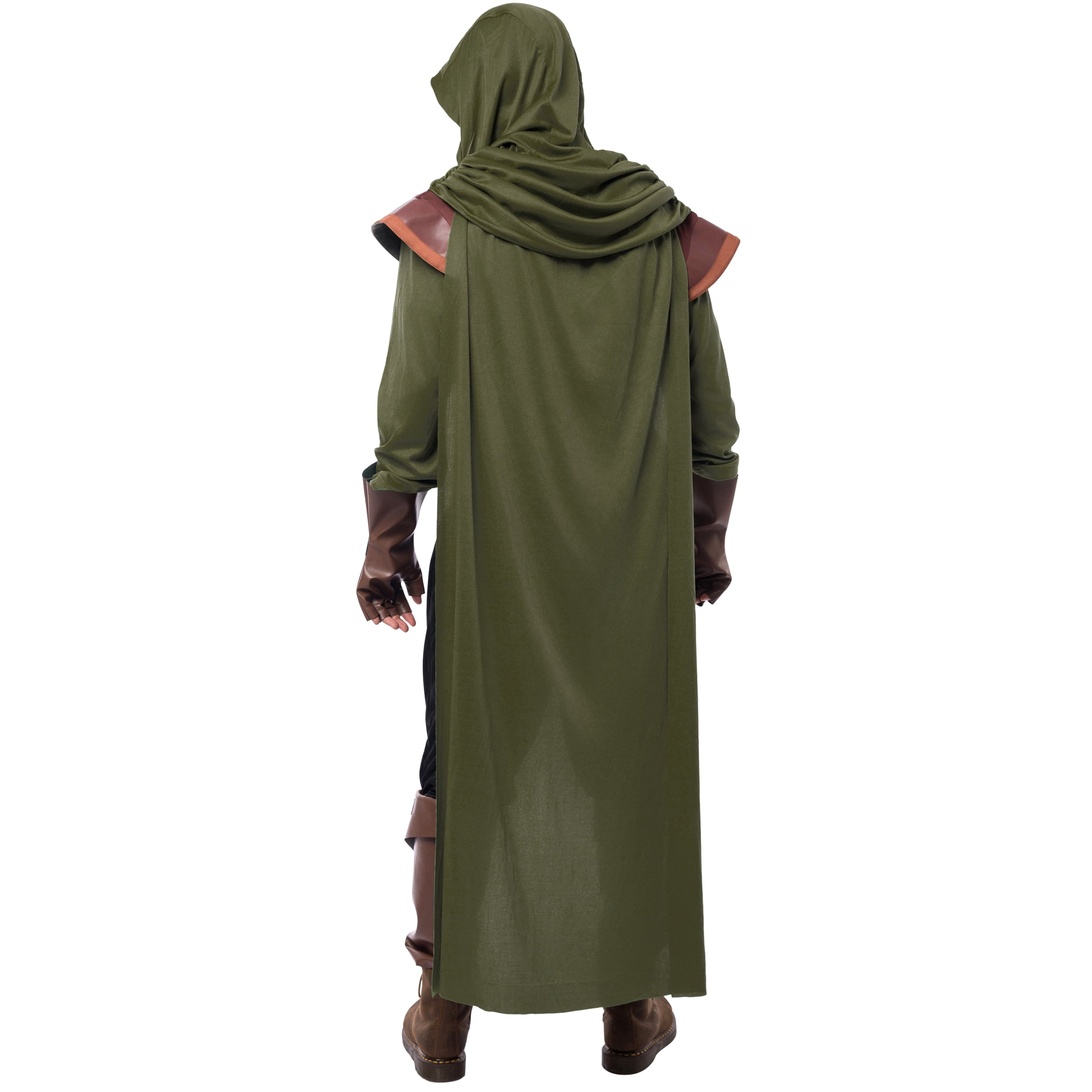 Joyfy Robin Hood Costume for Men Renaissance medieval Costume Outfits Set for Adult Halloween Dress Up Party