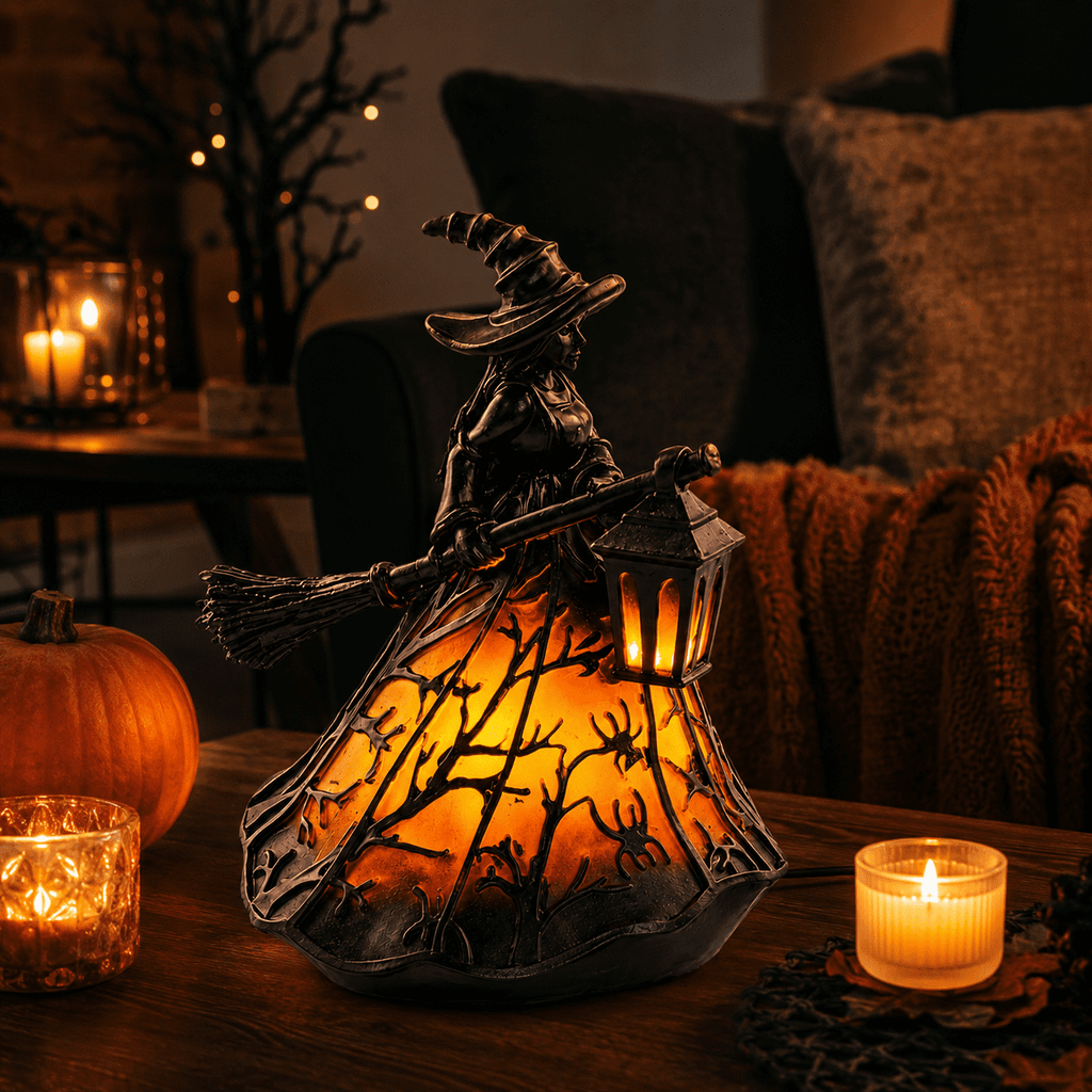 Diceymbol Halloween Decorations and Fall Decor, Halloween Venue Decoration Ghost Props LED Illuminated Ghost Decorations for Tabletop, Mantel, Shelf Indoor Outdoor 9.05 inch