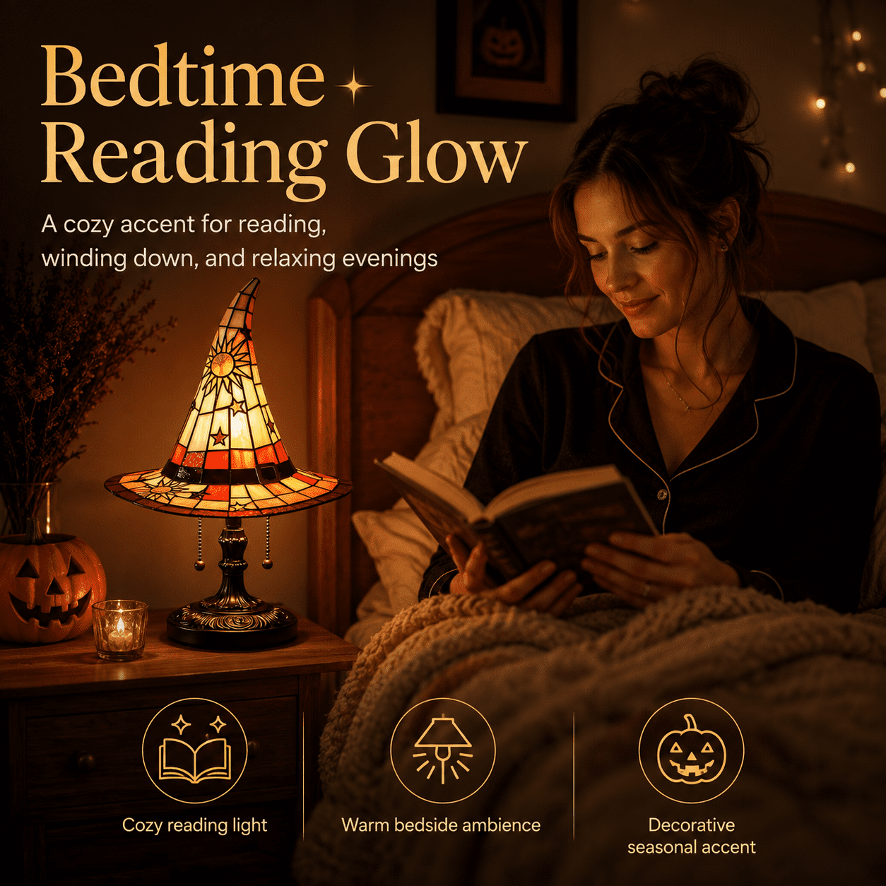 Diceymbol Halloween Decorations and Fall Decor, Halloween Venue Decoration Ghost Props LED Illuminated Ghost Decorations for Tabletop, Mantel, Shelf Indoor Outdoor 9.05 inch