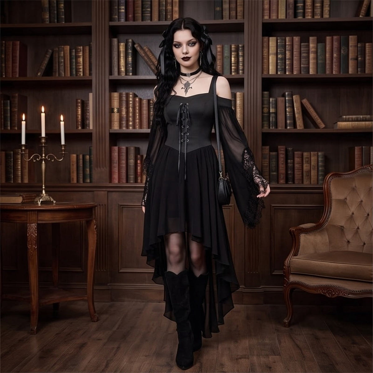 Witch Dress Women 2026 Halloween Costumes Woman Adults Medieval Vampire Butterfly Sleeve Mesh Gothic Outfits Red S
