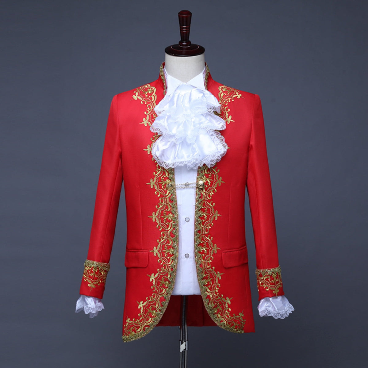 Odeerbi Mens Steampunk Tailcoat Gothic Medieval Gold Embroidery Jacket Halloween Tuxedo Coat Frock Uniform European Court Performances Prince Uniforms Coat White