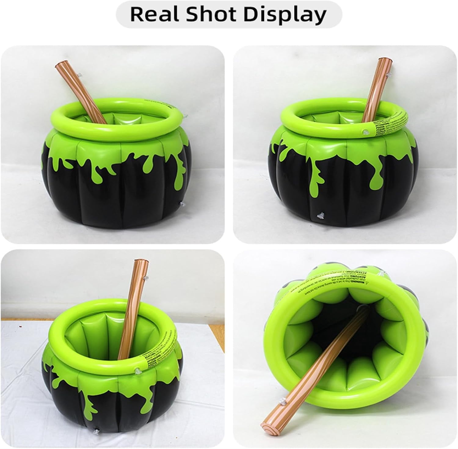 Jollyzo Halloween Witch Inflatable Drink Cooler, 26.4" Blow Up Beverage Holder Ice Bucket, Party Prop, Fun Decorative Bucket, Outdoor Yard Accent, Backyard Garden Haunted House Decorations