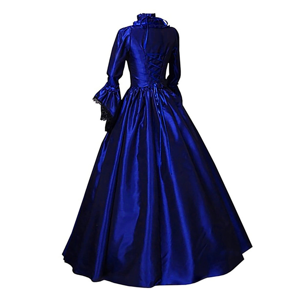 LYXSSBYX Maxi Dresses for Women Women's Long Sleeve Neck Dress Floor Length Cosplay Dress Plus Size Dress