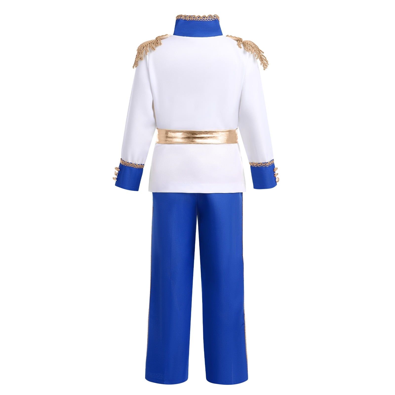 IBTOM CASTLE Boys Prince Charming Costume Halloween Cosplay Dress up Birthday Party Medieval Royal Prince Outfits for Toddler Child 3-4 Years Red 4pcs