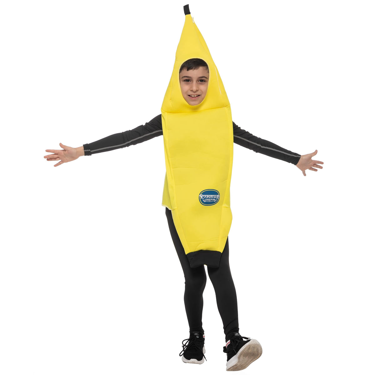Joyfy Men's Banana Costume for Adult Funny Fruit Costume Banana Halloween Fancy-Dress Costume for Themed Party Cosplay