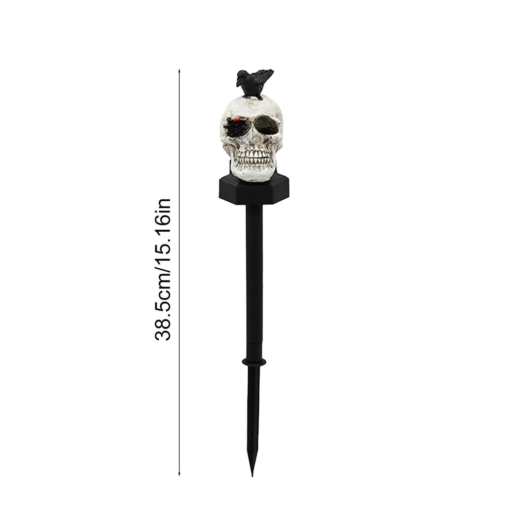 CRAGRSI Solar Halloween Skeleton Stake Lights Outdoor Skull Yard Lights Halloween Skeleton Garden Decor Black Solar Powered Waterproof for Yard, Lawn, Patio, Walkway, Garden, Halloween Outdoor Decor