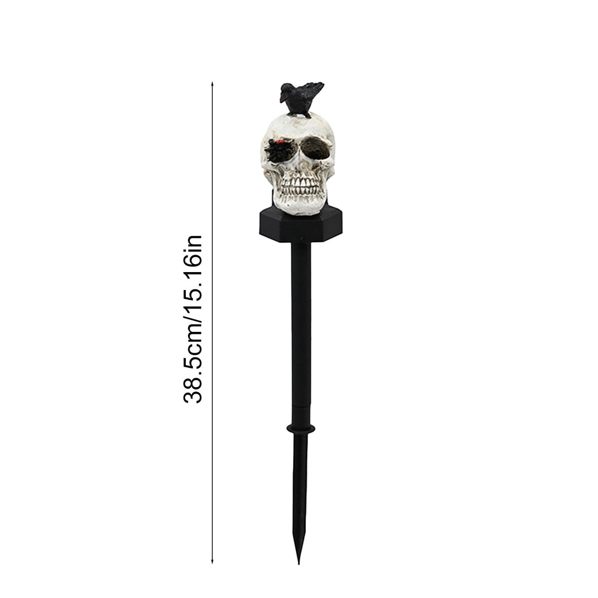 CRAGRSI Solar Halloween Skeleton Stake Lights Outdoor Skull Yard Lights Halloween Skeleton Garden Decor Black Solar Powered Waterproof for Yard, Lawn, Patio, Walkway, Garden, Halloween Outdoor Decor