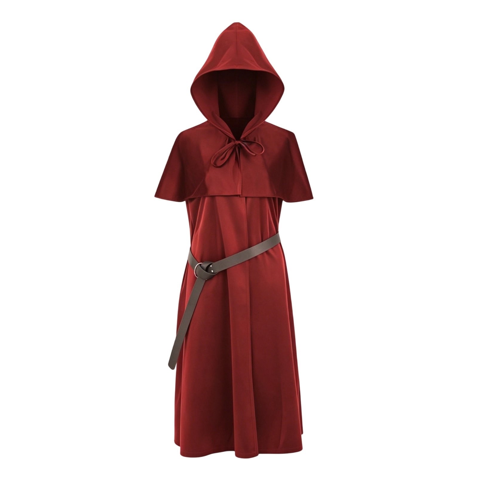 QATAINLAV Womens Gothic Hoodies Dress Fall Winter Long Sleeve Velvet Sweatshirts Cute Cat Ear Hooded Zip up Dresses with Pockets, Wine, M