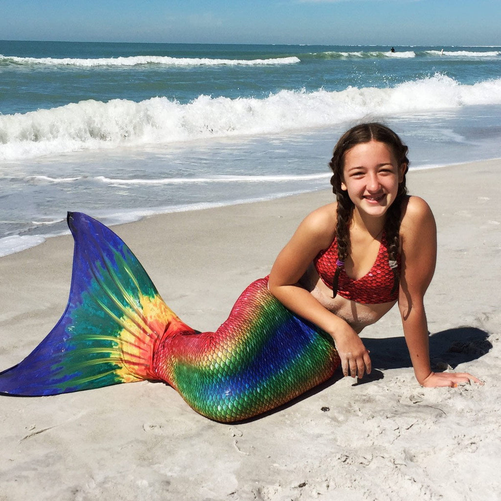Sun Tail Mermaid Blue Lagoon Tail Skin, Size Child Extra Large (Monofin Not included) for Girls