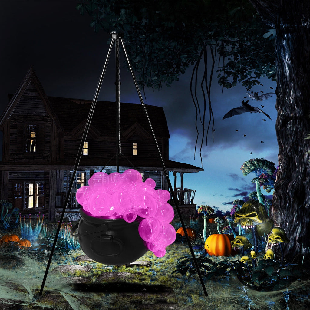 Muecwrye Halloween Decorations Outdoor, Halloween Clearance! Halloween Witches Cauldron with Lights, DIY Bubbling Cauldron Set Decor for Home Porch Outside, Halloween Party Supplies( Without Tripod)