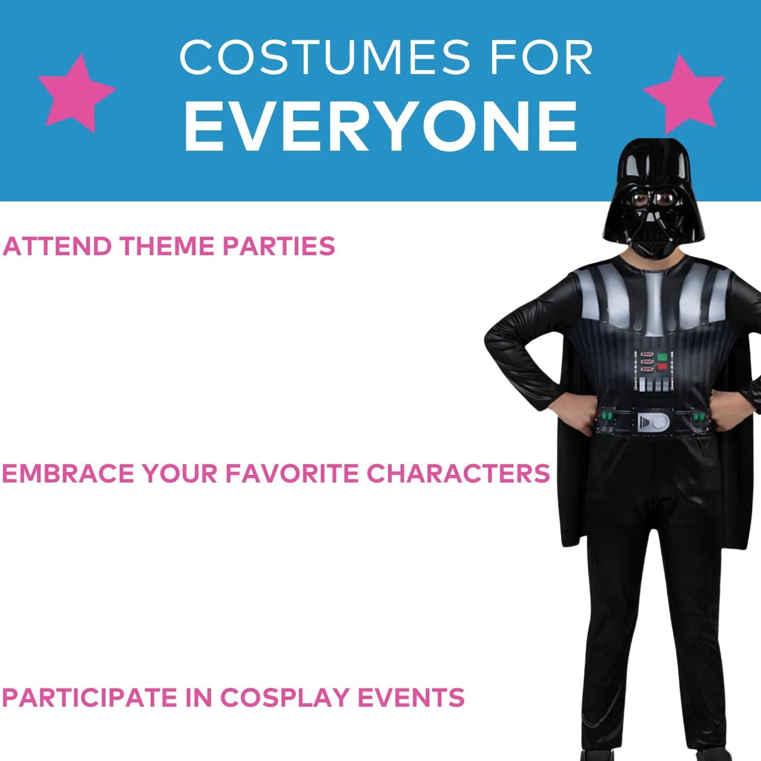 Boys' Star Wars Darth Vader Costume by Jazwares - Size Small