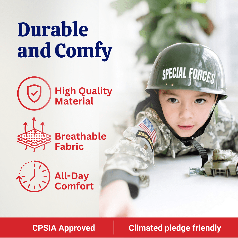 Dress Up America Soldier Costume for Boys – Kids Army Special Forces Uniform – Military Halloween Outfit – Ages 4–6