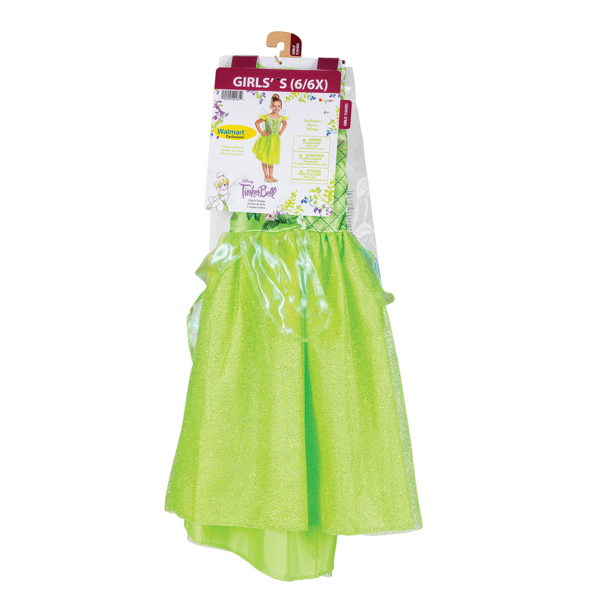 Disney Tinker Bell Halloween Costume for Children, Girls Size S (6/6X), by Disguise