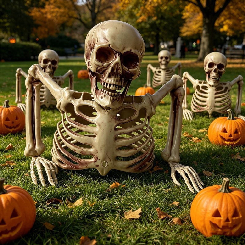 Halloween Skeleton Snake Prop Realistic Scary Serpent Decorative Ornament, Spooky Scene Setup Skeleton Decor Haunted House Party Prop, Home Shop Display Halloween Skeleton Holiday Ornament Gift