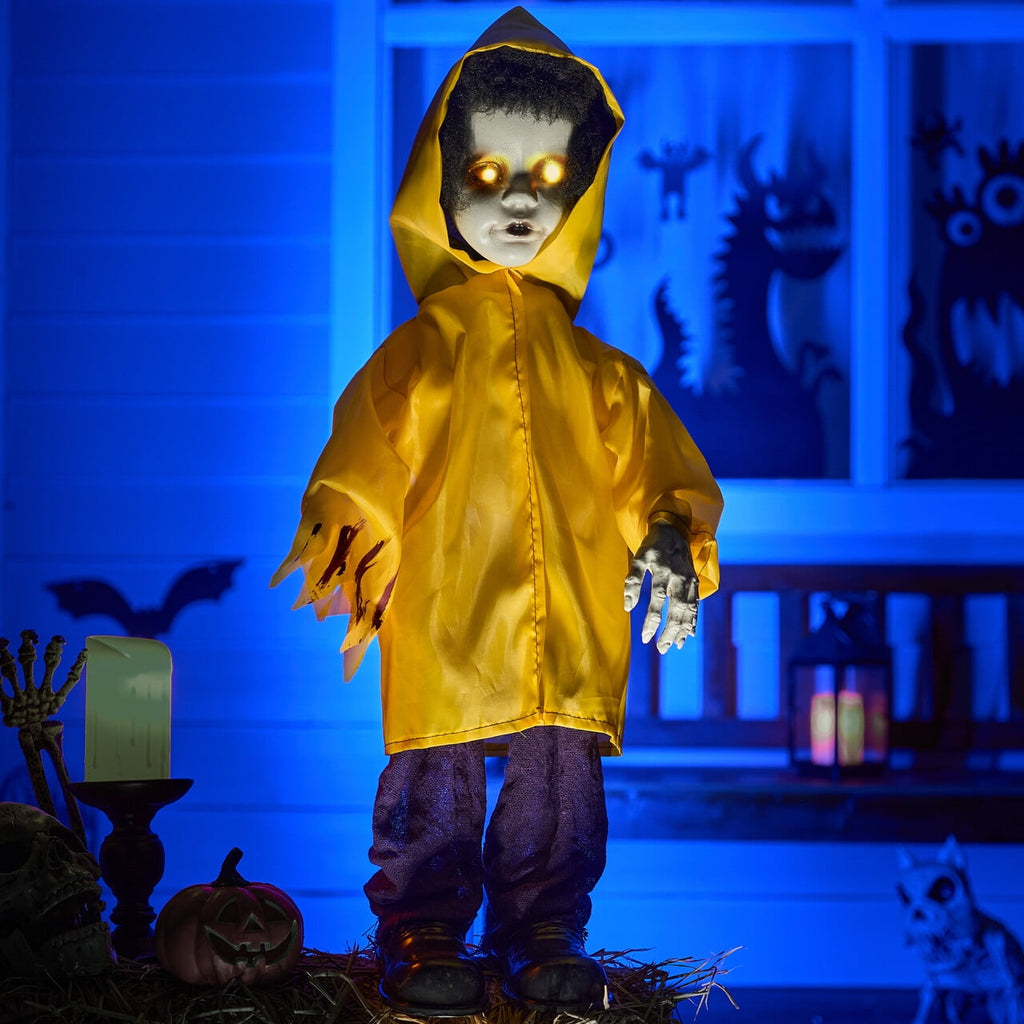 Joyfy 7.8 Ft(93.6 in) Halloween Grim Reaper Decorations Outdoor, Rotatable Flying Scream Scarecrow Skeleton Ghosts Decor for Graveyard Haunted House Props, Garden, Porch, Yard Lawn