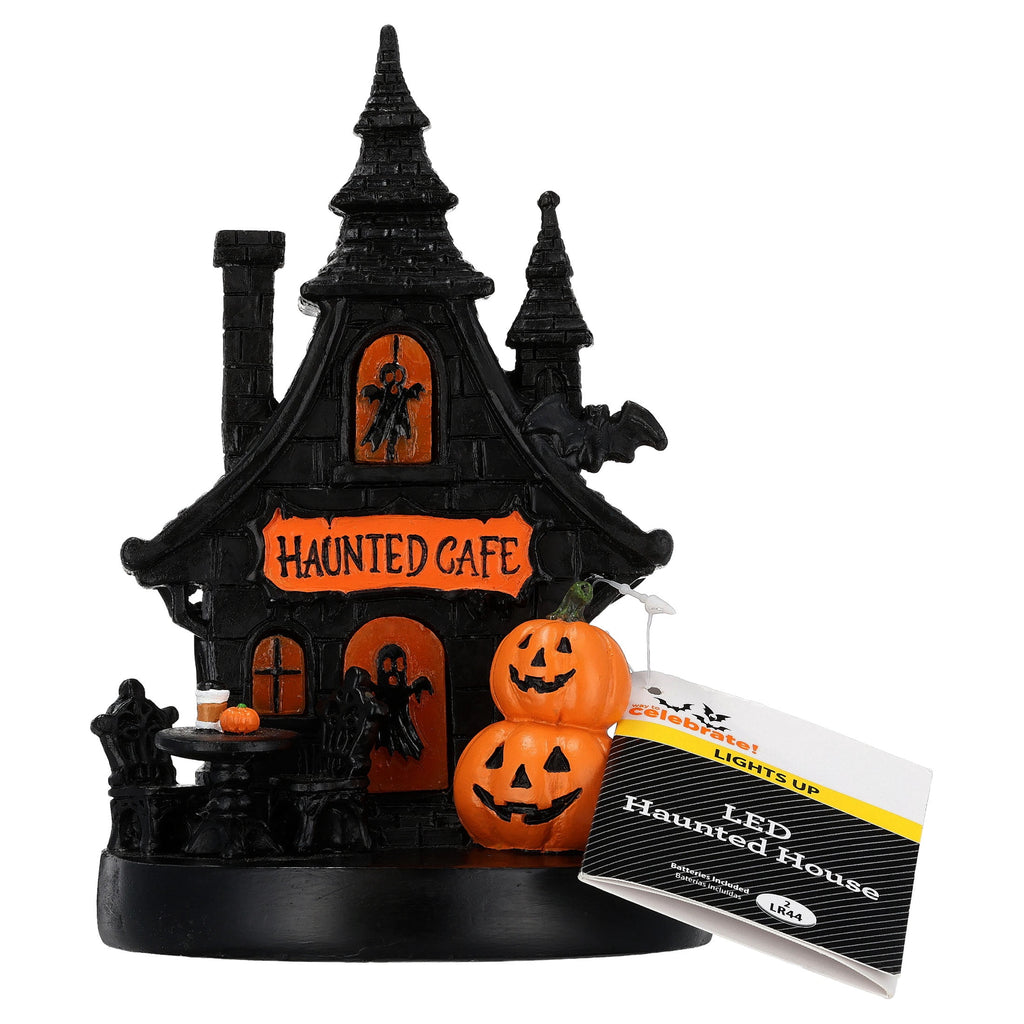 Light-Up Resin Haunted House Decoration, Multicolor, 7", Halloween by Way To Celebrate