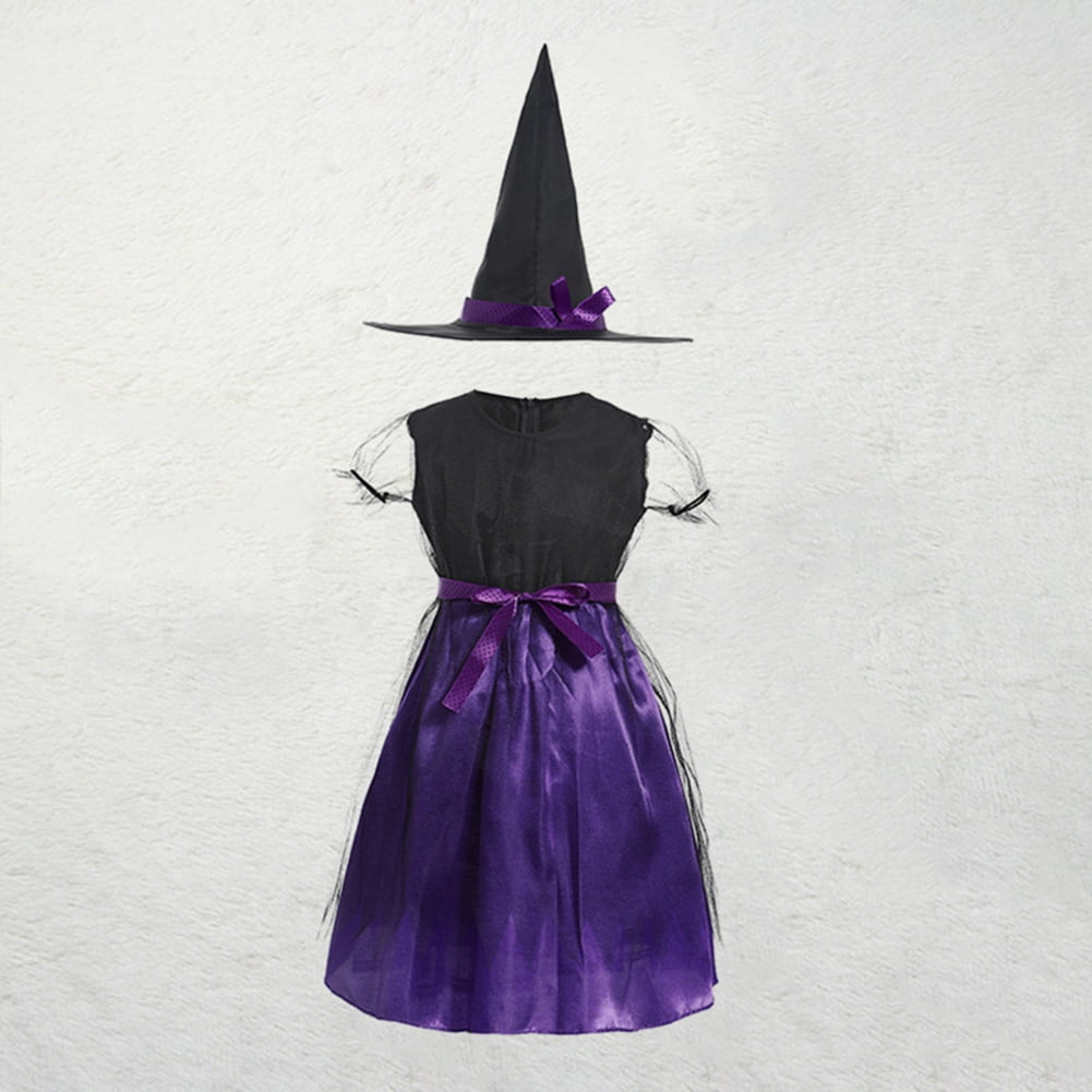 Halloween 3-13Y Children Girls Vampire Witch Bat Cosplay Dress Carnival Party Toddler Kids Halloween Costume Dress Up